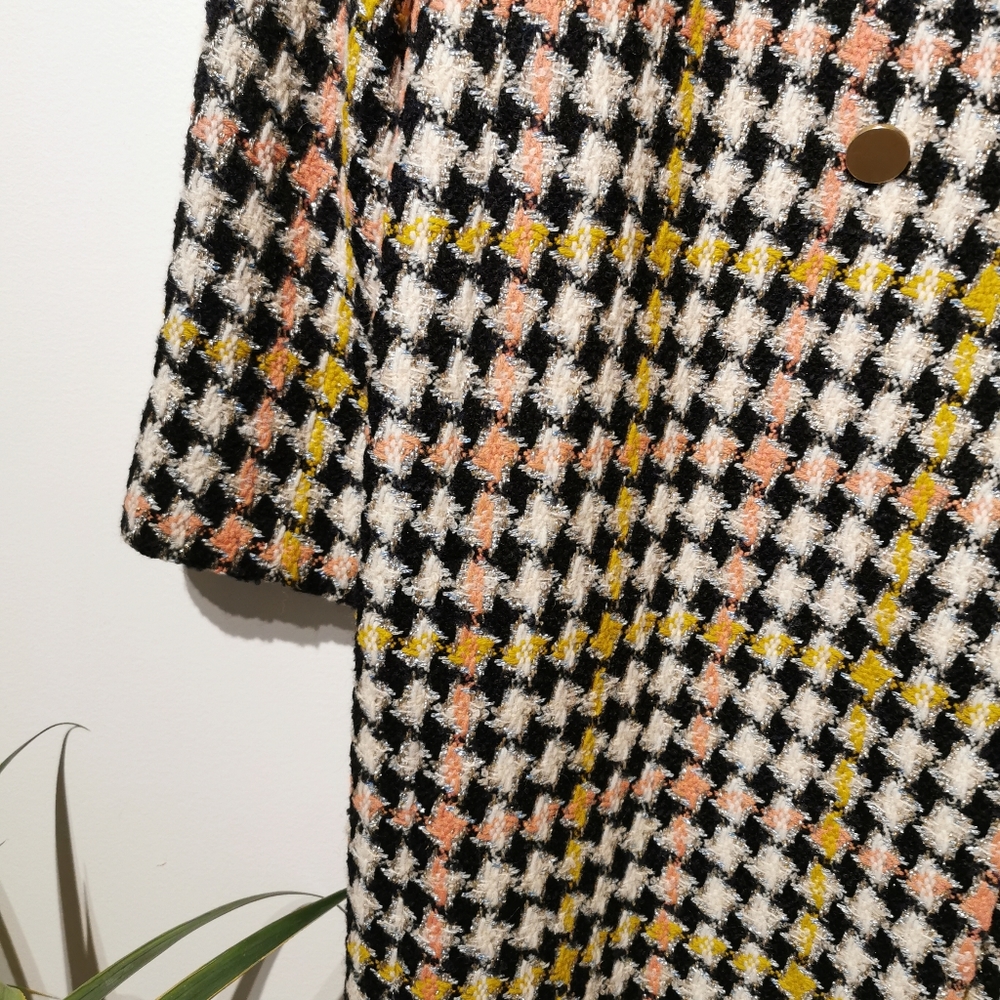 J. Crew Collection Multicolor Houndstooth Wool Blend Coat - Picture 12 of 16